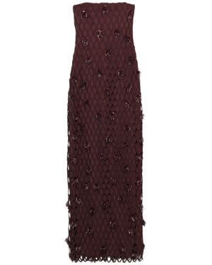 Jonathan Simkhai Beaded Maxi Dress - Purple