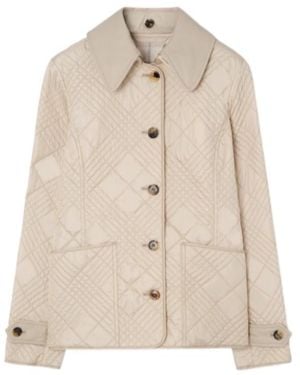 Burberry Quilted Nylon Fernleigh Jacket - Natural