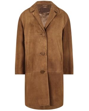 Prada Suede Coat - Brown