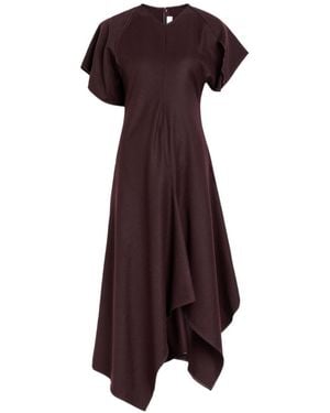 Victoria Beckham Ruffled Dress - Brown