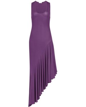Alaïa Ruffled Sleeveless Dress - Purple