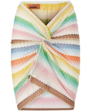 Missoni Draped Knitted Skirt - Grey