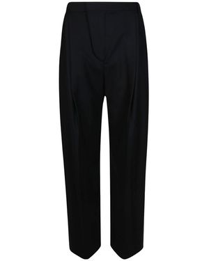 Victoria Beckham High Waist Pleated Trousers - Black