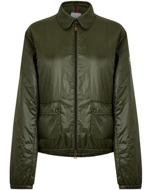 Moncler Glossy Lightweight Bomber Jacket - Green