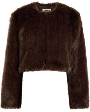STAUD Casimira Faux Fur Jacket - Brown