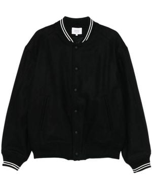 Maison Kitsuné Maison Kitsuné Button-Up Bomber Jacket - Black