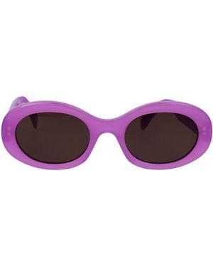 Celine Logo Sunglasses - Purple