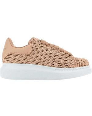 McQueen Oversized Lace-Up Trainers - Brown