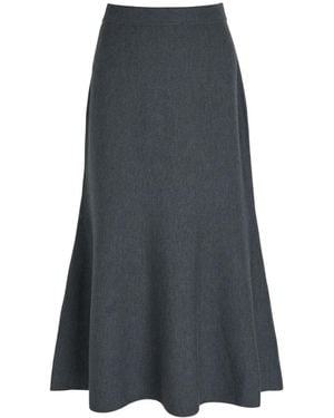 Jonathan Simkhai Atwood Wool Midi Skirt - Gray