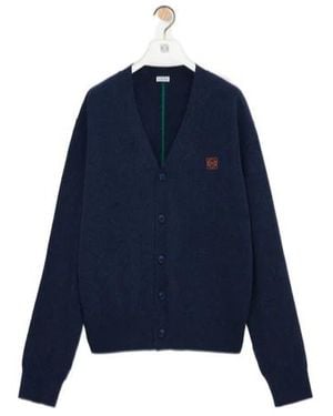 Loewe Logo-Detail Cardigan - Blue
