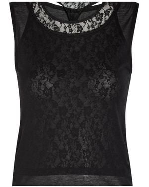 Our Legacy Swim Layered-Effect Cotton-Blend Tank - Black