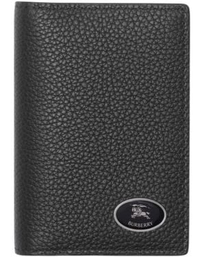 Burberry Logo Plaque Bifold Wallet - Black
