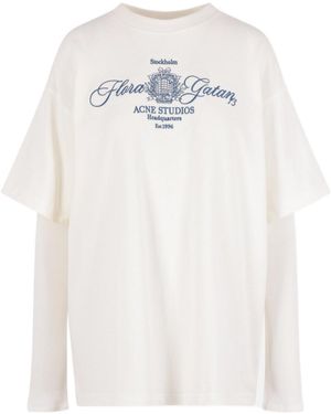 Acne Studios Embroidered T-Shirt - White
