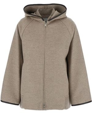 Bottega Veneta Long Sleeve Hooded Casual Jacket - Multicolour