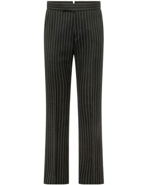 Tom Ford Pinstriped Straight-Leg Pants - Black