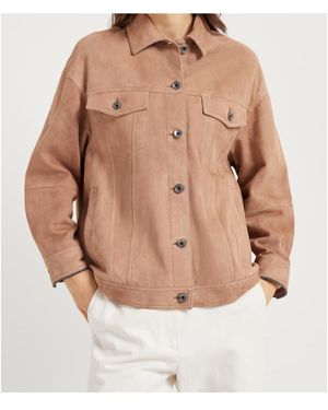 Brunello Cucinelli Shiny Cuff Couture Four-Pocket Jacket - Natural