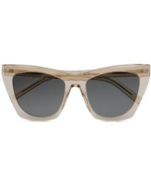 Saint Laurent Eyewear Sl 214 Kate Cat-Eye Sunglasses - Metallic