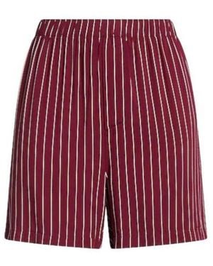 Saint Laurent Striped Shorts - Red