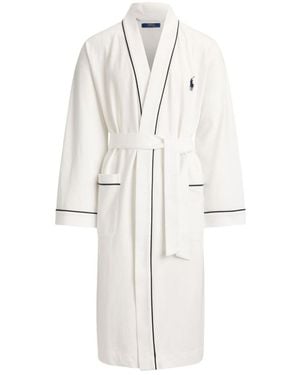 Polo Ralph Lauren Pony Piping Robe - White