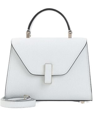 Valextra Iside Foldover Top Micro Crossbody Bag - White