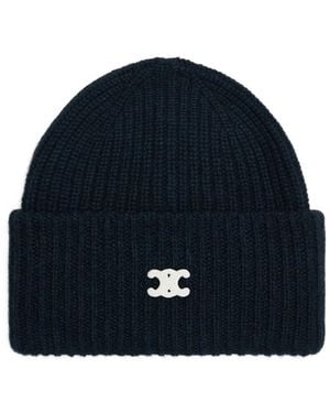Celine Triomphe Beanie - Blue