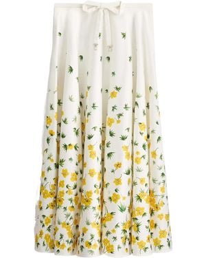 Dior Mid-Length Flared Skirt - White