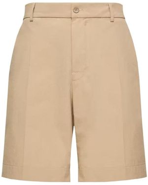 Moncler Relaxed Fit Shorts - Natural