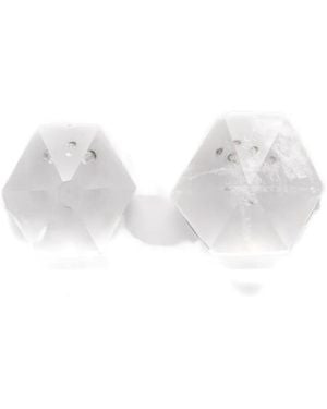 Monies Geometric Earrings - White