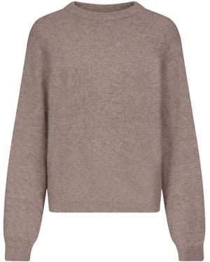 Loulou de Saison Tristan Crewneck Knitwear - Grey