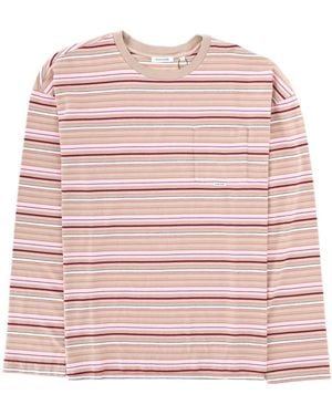 sunflower Stripe Ls Pocket T-Shirt - Pink