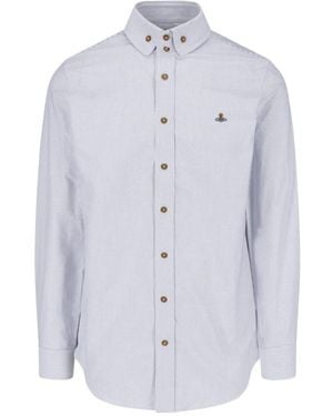 Vivienne Westwood Striped Button-Down Shirt - Blue