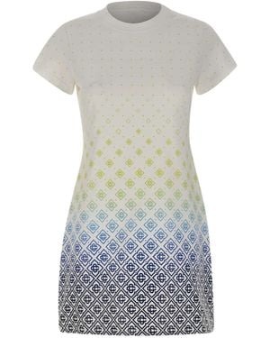 CASABLANCA Monogram Gradient T-Shirt Dress - Grey