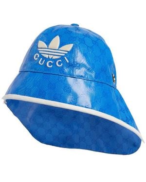Gucci X Adidas Wide-Brimmed Bell Hat - Blue