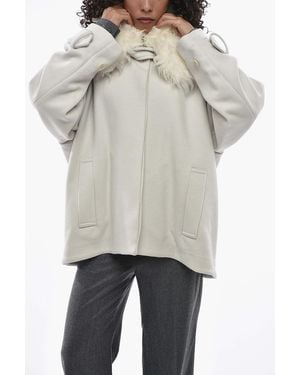 Stella McCartney Coat With Removable Collar - Gray