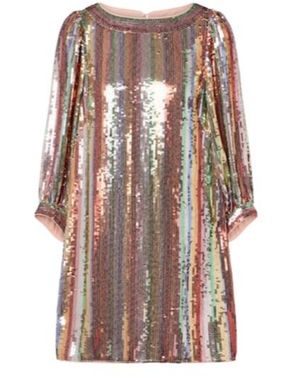 RIXO London Mini Dress - Brown