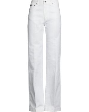 Dolce & Gabbana Solid Color Bootcut Jeans - White