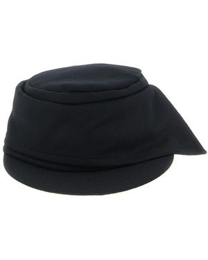 Yohji Yamamoto Asymmetrical Flat-Crown Cap - Black