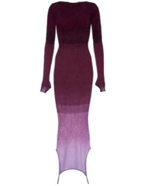 The Attico Reversible Colorblocked Midi Dress - Purple