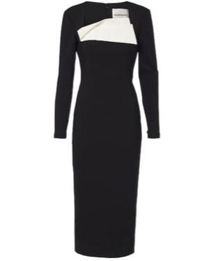 Roland Mouret Panelled Crepe Cocktail Dress - Black
