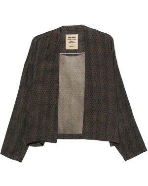 Uma Wang Long-Sleeved Casual Jacket - Brown