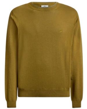 Etro Pegaso-Embroidered Jumper - Green