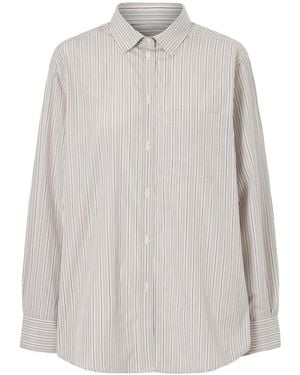 Rohe Striped Button-Up Shirt - White