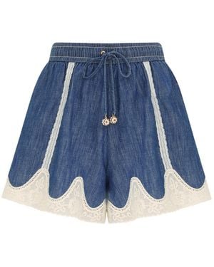 Zimmermann Awaken Denim Shorts - Blue