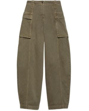 MAX&Co. Barrel-Leg Cargo Pants - Green
