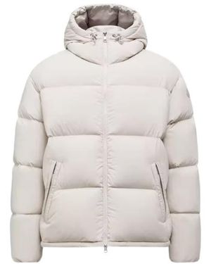 Moncler Meriera Hooded Short Down Jacket - Gray