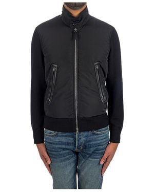 Tom Ford Long-Sleeved Zipper Jacket - Blue