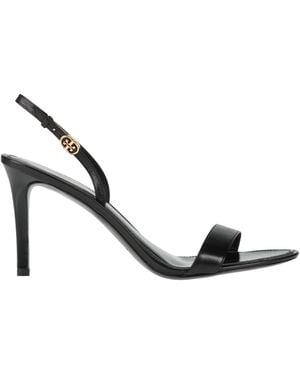 Tory Burch Minimalist Stiletto Heel Sandals - Metallic