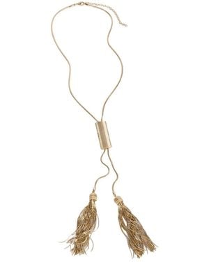 Balmain Long Brass Tassel Necklace - Metallic