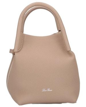 Loro Piana Shoulder Bag With Double Handles - Natural