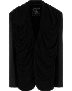 Y. Project Draped Oversized Blazer - Black